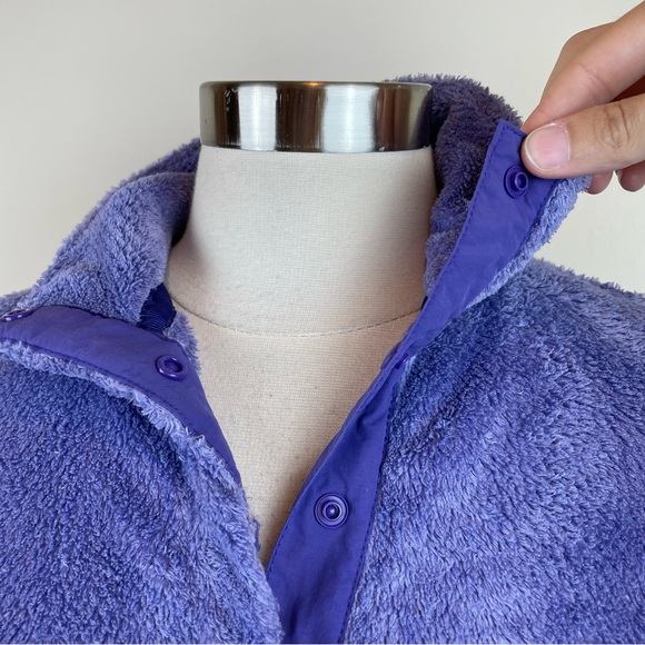 Jachs Cabin Solid Purple Blue Fuzzy Long Sleeve Sweater Pullover Women Small - Picture 3 of 6